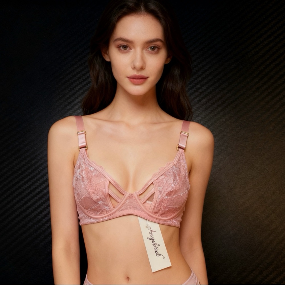 Angels Pink Lace Bra - Picture 2 of 7